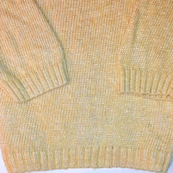 SWEATER YELLOW Knit 4 Season Size Medium - Picture 4 of 5